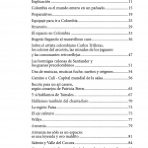 Lo que no te conté de Colombia Índice 1