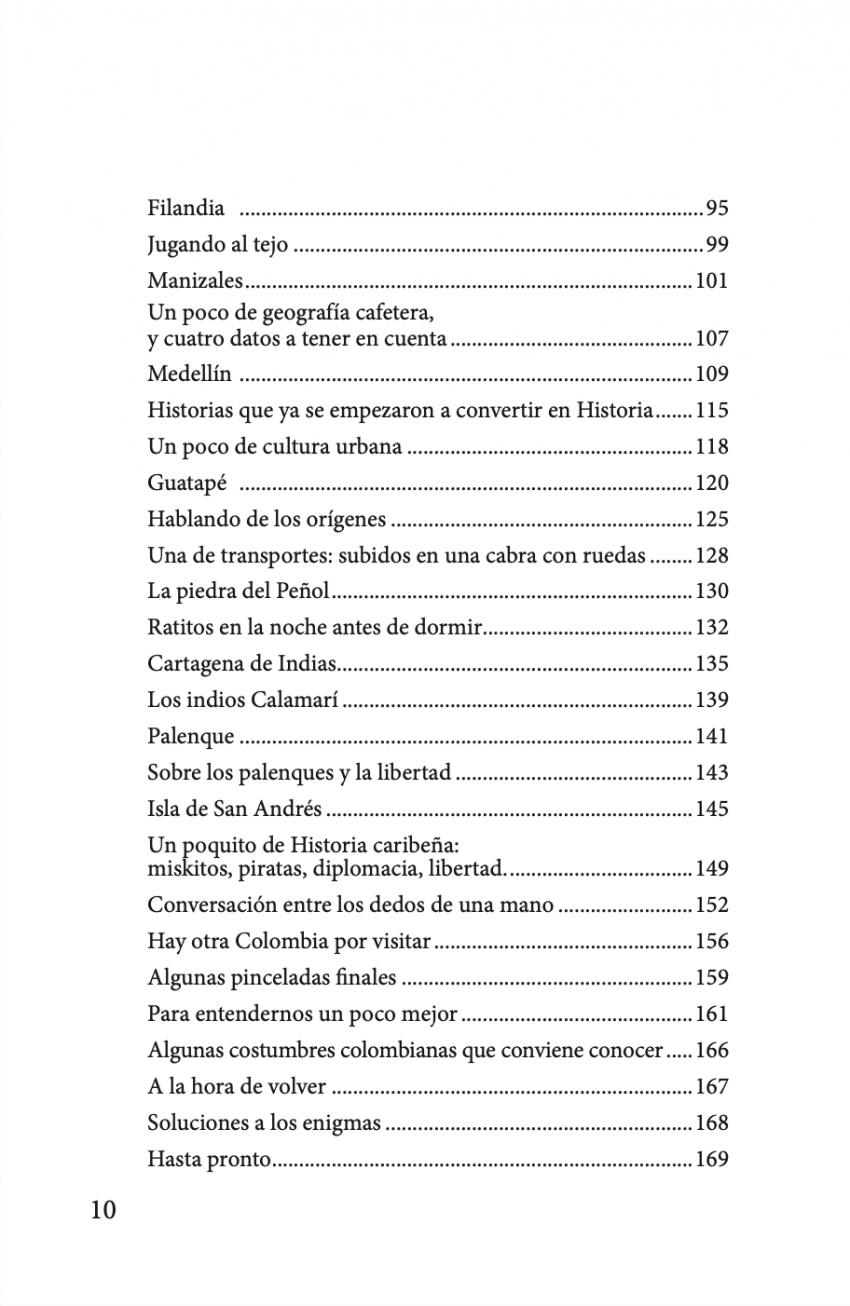 Lo que no te conté de Colombia Índice 2