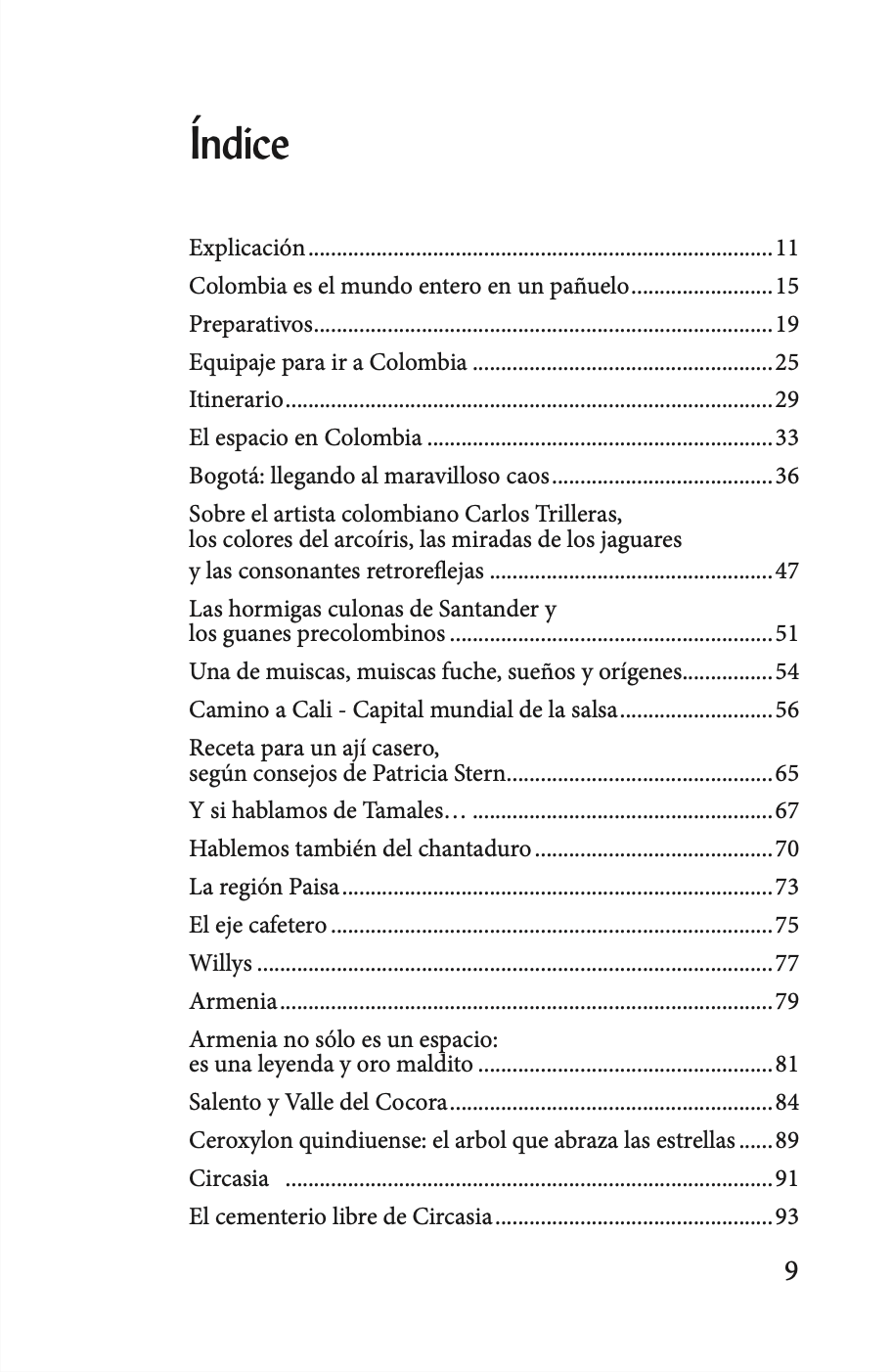 Lo que no te conté de Colombia Índice 1 Lo que no te conté de Colombia Índice 1